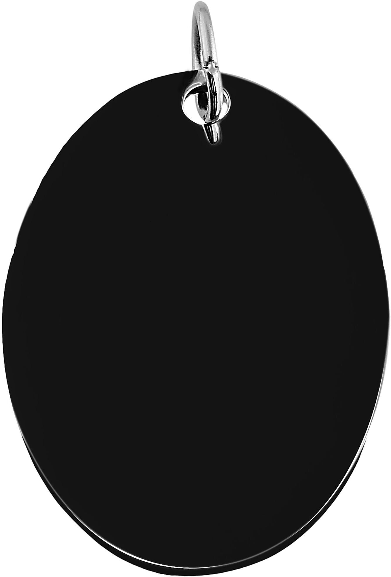 Anhänger mit Gravur AKZENT "Amal, langlebig", schwarz, Schmuckanhänger, Edelstahl, Anhänger mit Gravur