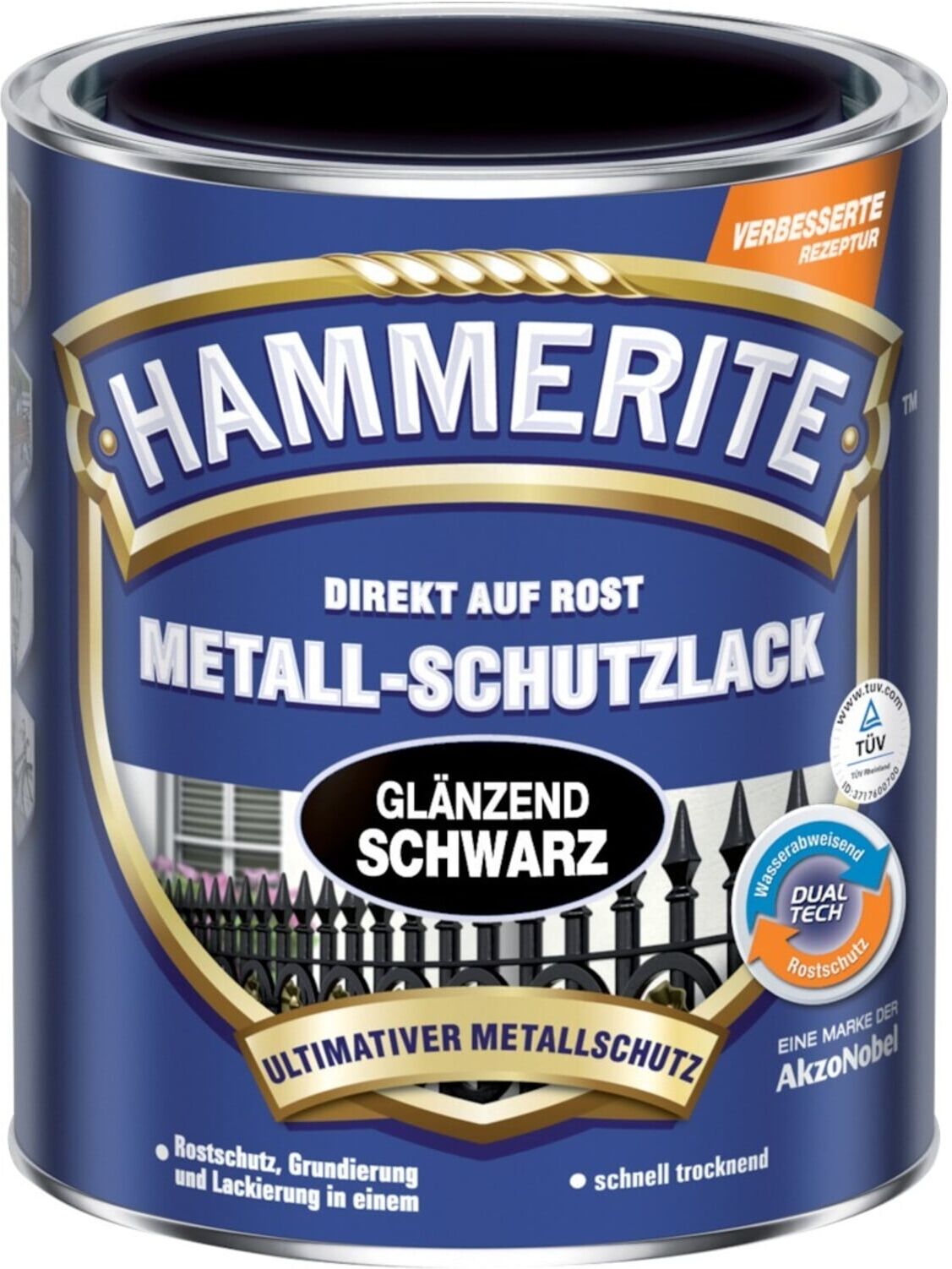 HAMMERITE Metall-Schutzlack HA 750 ml schwarz ; AkzoNobel (5087622)
