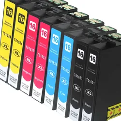 REAL Epson WF-2530WF Tinte 8 Patronen Set von D&C für Drucker WF 2530 WF