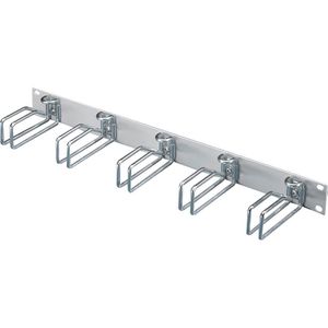 Rittal Rangierpanel DK 7257.035, Metall grau, 19 Zoll (483 mm), mit 5 Kabelführungsbügeln, 1HE