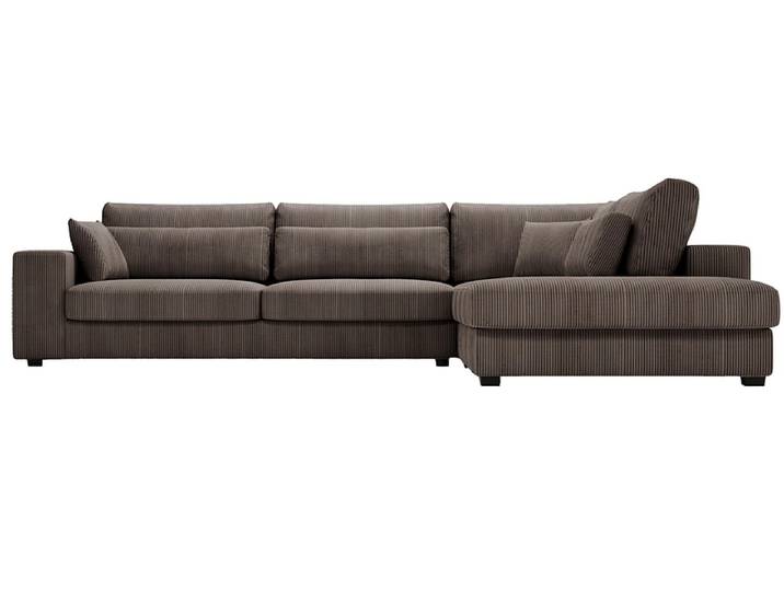 Ecksofa CARMEX Stoff braun