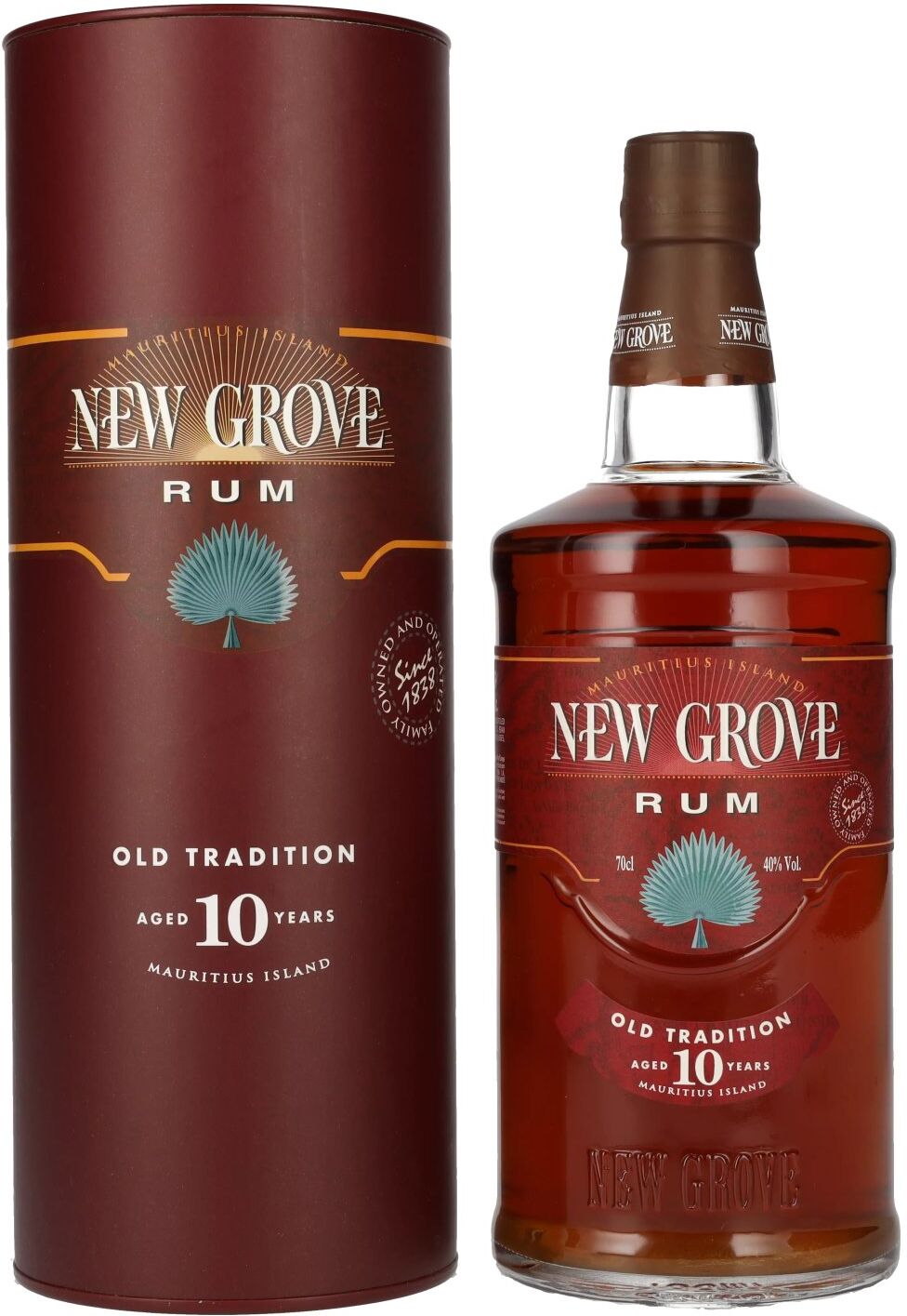 New Grove Rum New Grove OLD TRADITION 10 Years Old Mauritius Island Rum 40% Vol. 0,7l in Geschenkbox