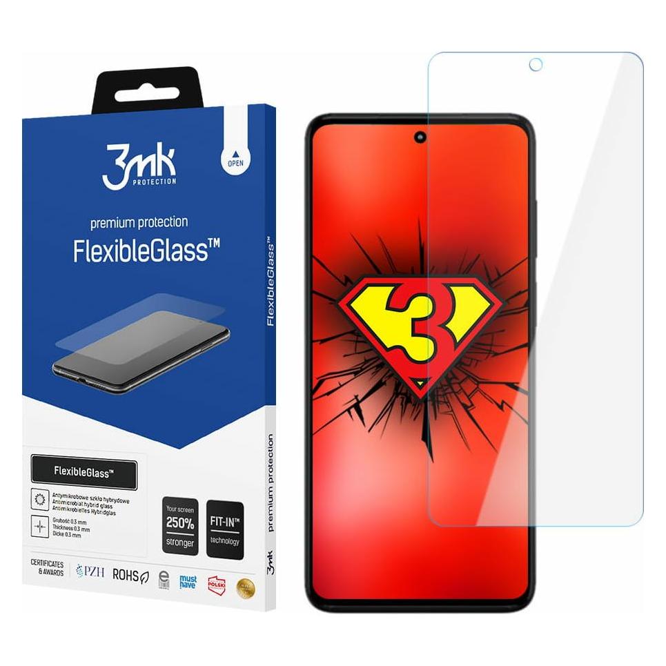 3MK FlexibleGlass Motorola Moto G82 5G Hibridin-Stiklas (1 Stk., Motorola Moto G82 5G) (GSM165376)