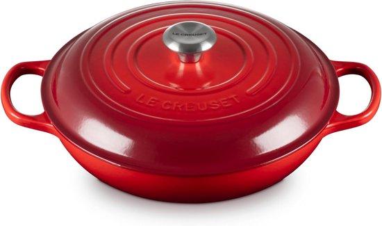 Famanu Gusseisen Bratpfanne mit Deckel 30 cm - Für Ofengerichte geeignet