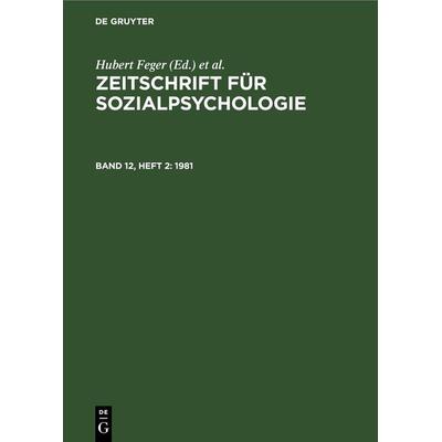 1981, Gebundene Ausgabe von , De Gruyter, 978-3-11-246927-9