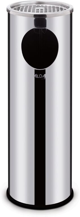 Alda Mülleimer mit Aschenbecher für draußen, 22 l, Edelstahl