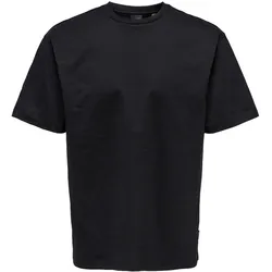 Only & Sons Herren Rundhals T-Shirt ONSFRED - Relaxed Fit - Black 22022532 - XL