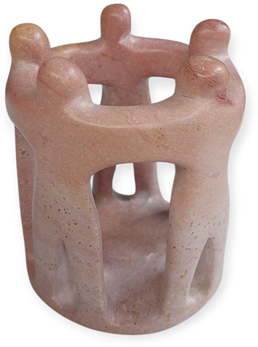 Floz Design Vriendenkring 5 personen - Terracotta beeld van vijf figuren - 16 x 13 cm
