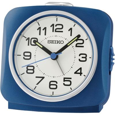 Quarzwecker SEIKO "QHE194L", blau, Wecker, Wecker, Piepalarm, durchlaufende Sekunde, Schlafzimmer, Reisewecker