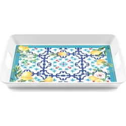 Flowers & Lemon Serviertablett blau