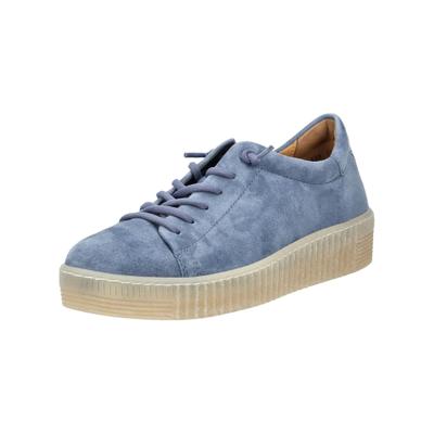 Sneaker GABOR "Gabor Sneaker Veloursleder", Damen, Gr. 38, denim, Veloursleder, Schuhe Sneaker