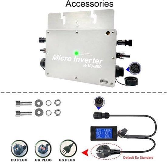 Selius Micro Zonnepaneel Omvormer 800W met MPPT Technologie en LED Indicatie - Waterdicht