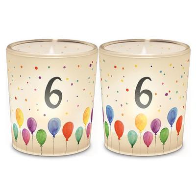 Licht D6H6 Geburtstag Zahl 6