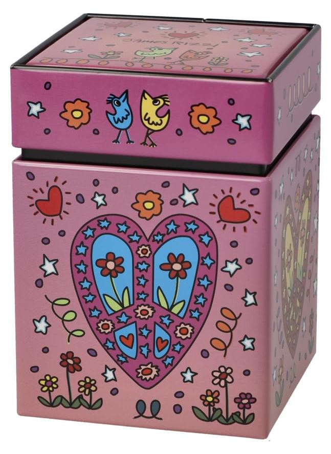 Dripio Teedose Peace of Love in popart-stijl, rond, 100 gram