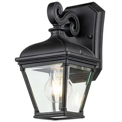 Laterne Hauswandleuchte Außenlampe Leuchte Eingangsleuchte Glas klar klassisch