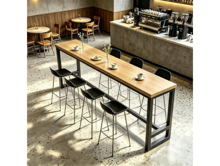 WYBDMWY Bartisch, Hochtisch für Küche,Tisch in Stehhöhe Vielseitig für Küche, Wohnzimmer, Fenster oder Café