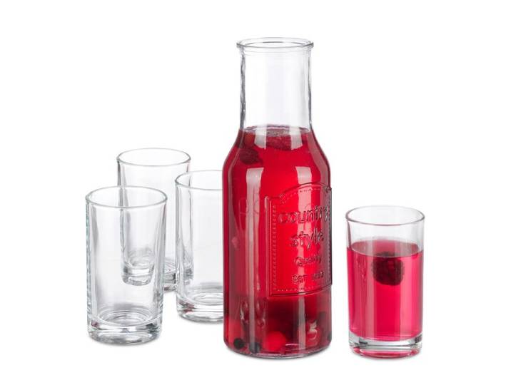 Relaxdays Carafe à eau avec verres