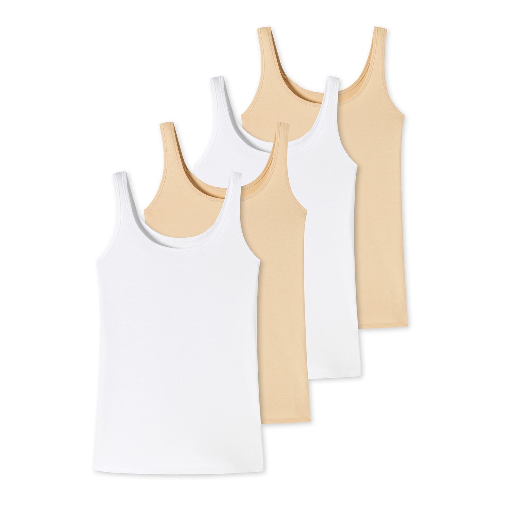 Schiesser Damen Trägertop Uncover by Schiesser 4er Pack