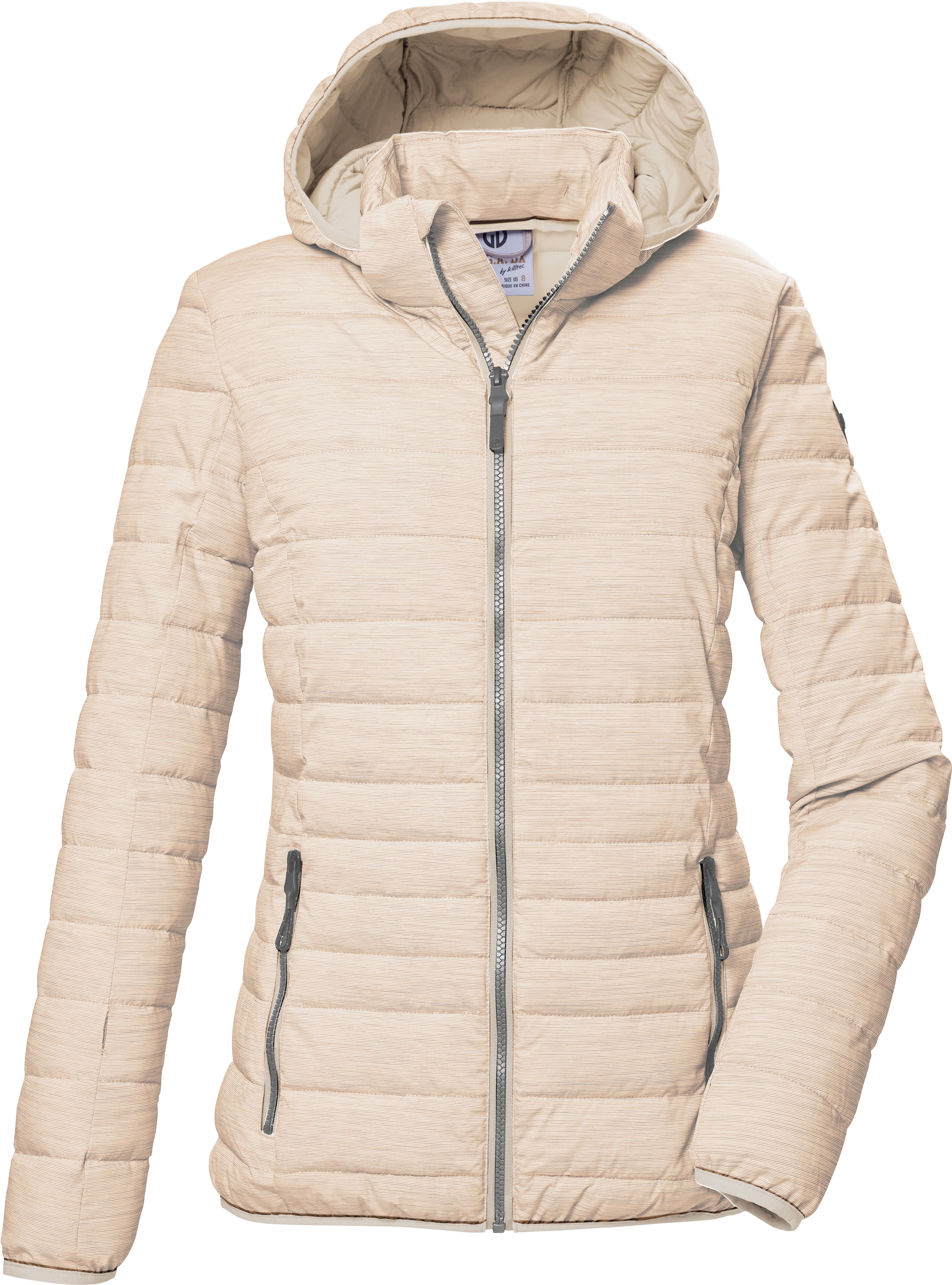 Steppjacke "GS 63 WMN QLTD JCKT_UYAKA", Damen, Gr. 54, braun (camel), Obermaterial: 100% Polyester. Futter: 100% Polyester. Wattierung: 100% Polyester, G.I.G.A. DX BY KILLTEC, Jacken Steppjacke, mit Kinnschutz, wasserdicht, wasserabweisend, winddicht came