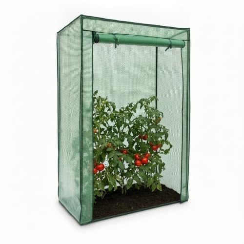 Relaxdays Kweekkas voor tomaten met schuin dak, Groen, B: 100 cm, D: 150 cm, H: 50 cm