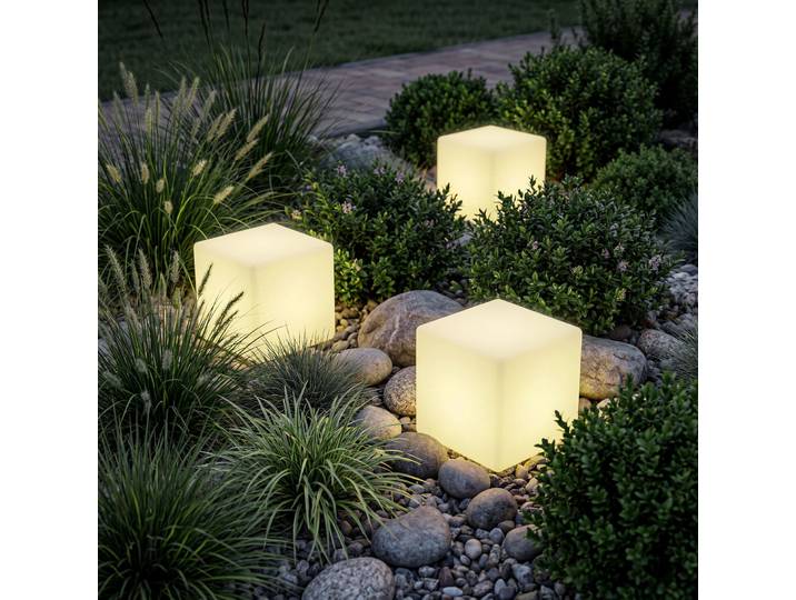 Lampe cube LUMINOUS CUBE avec ampoule LED et télécommande - S (35 x 35 x 35 cm)