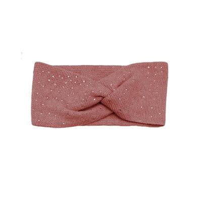 Stirnband MAXIMO, Mädchen, Gr. 51/53, rosa (rotdorn), Feinstrick, Materialmix, unifarben, Mützen Stirnband, mit Glitzersteinen für Mädchen