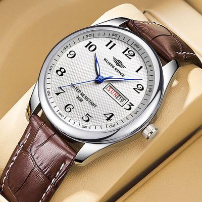 Uplifted Trends Vintage Ultra Thin Mens Waterproof Quartz Watch With Night Light A Perfect Gift For Any Occasion brown
