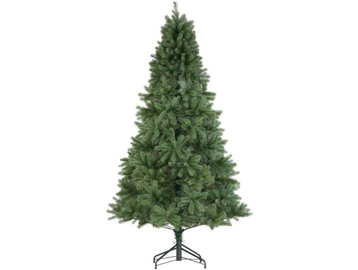tectake Weihnachtsbaum Dancer, pulverbeschichteter Metallständer mit Kunststoffkappen, grün, Grün, Dreieckig, 210 cm, Dekoration, Weihnachtsdekoration, Christbäume & Zubehör