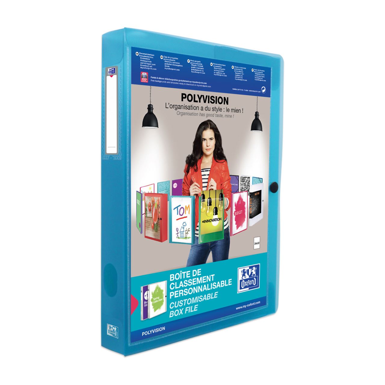 OXFORD Heftbox Polyvision 4,0 cm blau