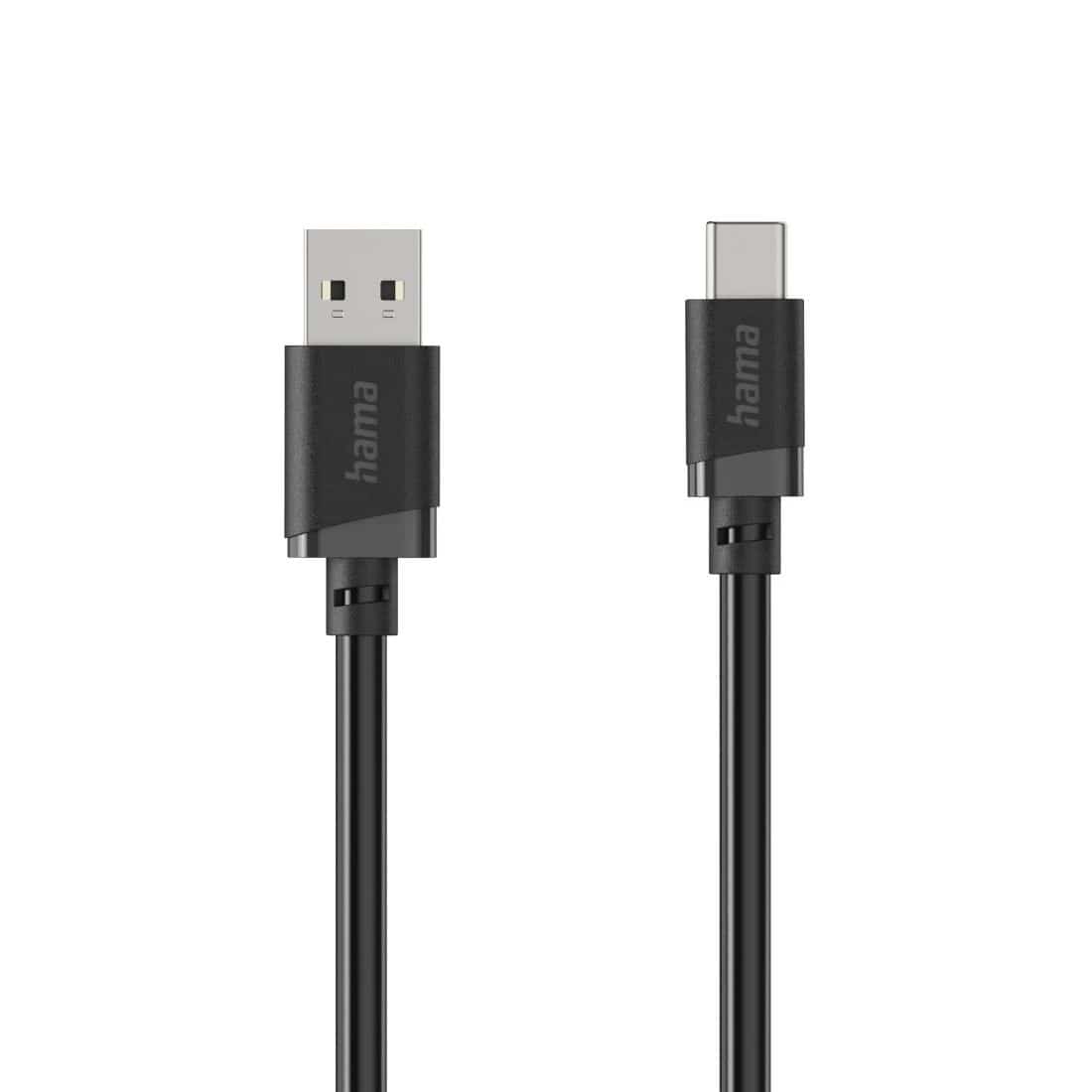 Hama 480 Mbit/s Stecker USB A auf USB C 2 m 201812 (Schwarz) 00201812