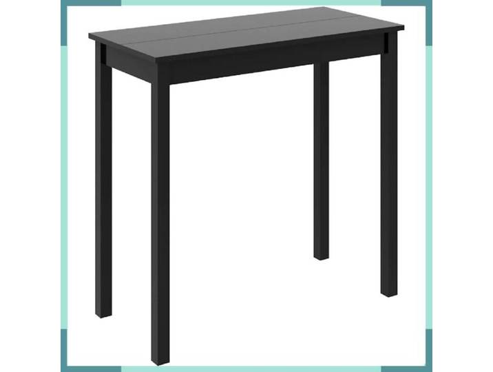 FHE Table de bar - MDF - Cuisine - Robuste - Noir - 115x55x107 cm