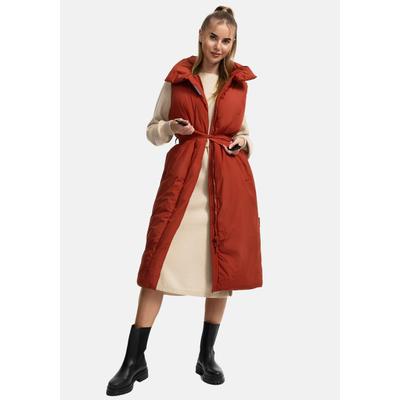 Steppweste NAVAHOO "Abendlied XIV", Damen, Gr. M (38), orange (terrakotta), Obermaterial: 100% Polyester. Innenfutter: 100% Polyester. Wattierung: 100% Polyester, gerade kniebedeckend, hoch geschlossener Ausschnitt, Westen Steppweste, Ärmellose...
