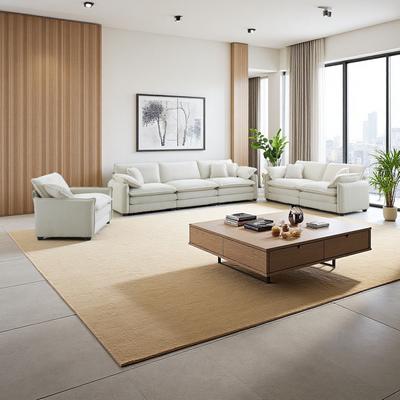 ZWYO HOSIMU Corduroy Oversized Sectional Sofa Set with Deep Seat and Memory Foam Cushions (6-Seater)