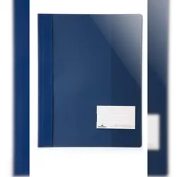 Durable Sichthefter A4 überbreit d.bl mit Fenster und Innentasche