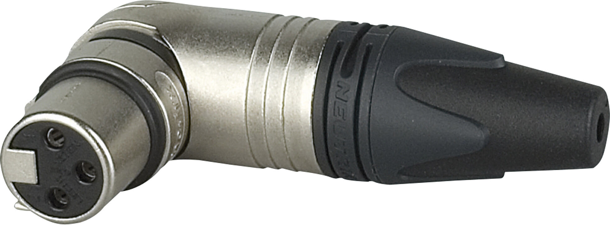 Xlr 3p 90° Stecker - Weiblich - Neutrik Rx Silberkontakte - Nickelgehäuse