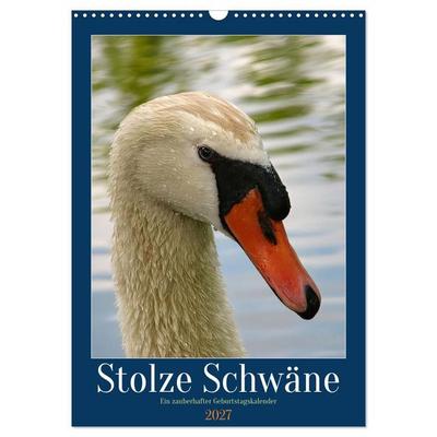 Stolze Schwäne (Wandkalender 2027 DIN A3 hoch), CALVENDO Monatskalender