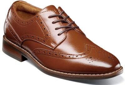Florsheim Rucci Wingtip Jr - Boys 7 Youth Brown Oxford Shoes Medium