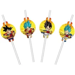 CHAKS - Dragonball - Trinkhalme (Papier, 8 Stück)