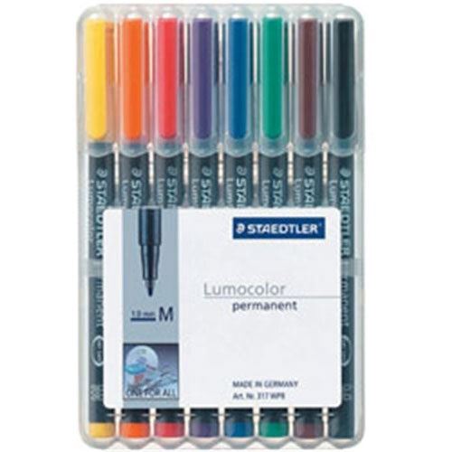 STAEDTLER Lumocolor Permanent-Marker 317M, 8er Etui