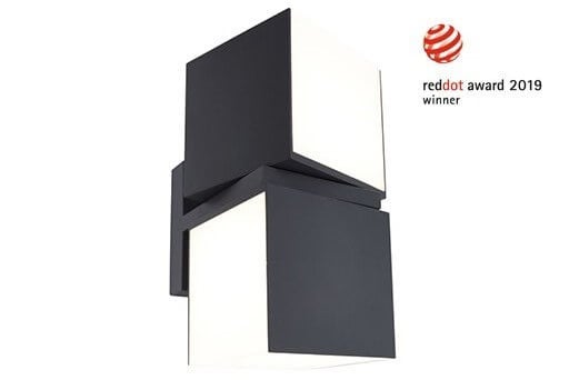 Lutec Cuba Zwarte Wandlamp met LED en Up/Down Licht 4000K