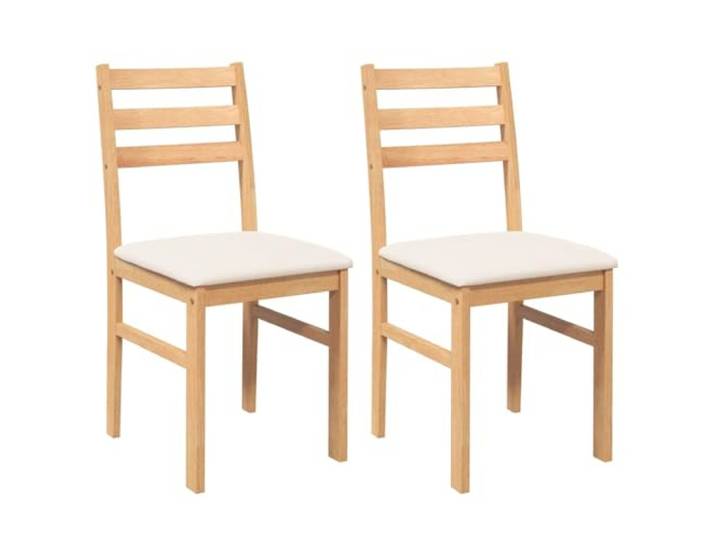 NLQMSU Essstühle mit Kissen, 2 Stück, Massivholz, Gummibaumholz Massives Gummibaumholz, inklusive Kissen, ergonomisches Design, bequeme Rückenlehne, Esszimmer, Wohnzimmer