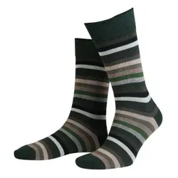 Amanda Christensen True Block Stripe Ankle Sock Schwarz/Grün Gr 39/42
