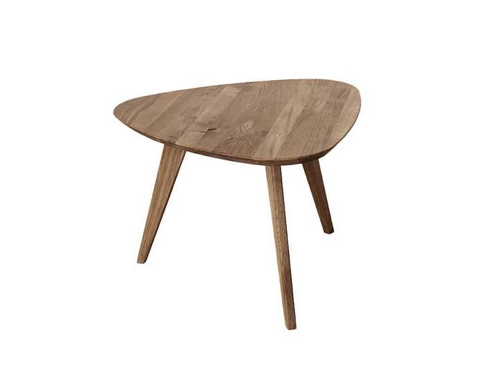 Livetastic Couchtisch Orbetello B, Dunkelbraun, Holz, Eiche, massiv, vollmassiv, dreieckig, 67x41.5x69 cm, Wohnzimmer, Wohnzimmertische, Couchtische