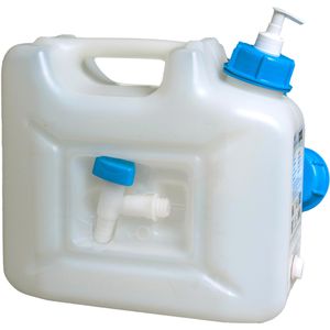 Hünersdorff Wasserkanister 816510, Hygiene-Kanister, 12 Liter, mit UV-Schutz, Auslaufhahn und Seifenspender