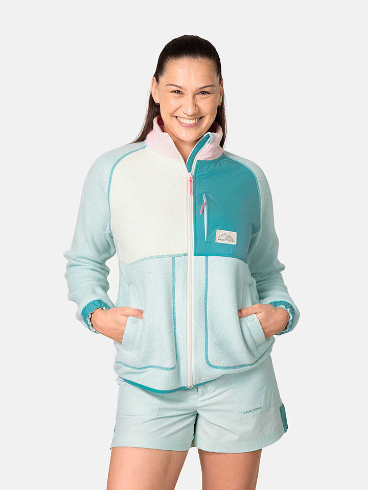 KARI TRAA Fleecejacke "Emma" in Rosa/ Türkis - XS
