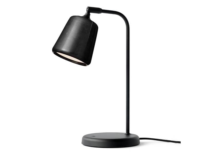 Material Tischleuchte Black Marble - New Works Material The Originals - Wohnzimmer - Design - Metall - Einflammig