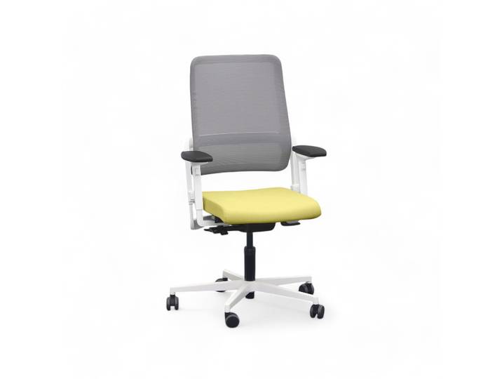 Bürostuhl SitagXilium Mesh swissmade mit 4D Armlehnen, Gelb, Neu, Ergonomischer Stuhl - ideal für flexibles Arbeiten