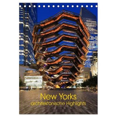 New Yorks architektonische Highlights (Tischkalender 2027 DIN A5 hoch), CALVENDO Monatskalender