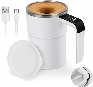 All Categories Goods Electric Self Stirring Mug Magnetic Automatic Mixing Coffee, Tea & More white