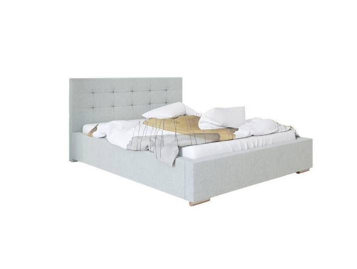 Xlmoebel Polsterbett Luxuriöses graues Kunstleder-Bett mit Bettkasten (Bett, Bett), Hergestellt in Europa